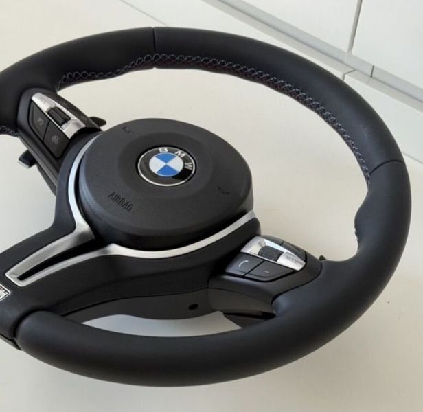 Шкіряне M Кермо Руль з Підігрівом та вібро М3 стиль для BMW F series F10 F30 F11 F01 F02 F20 F21 F22 F23 F31 F32 F33 F36 X3 F25 F26 F15 F16 BM-3 фото